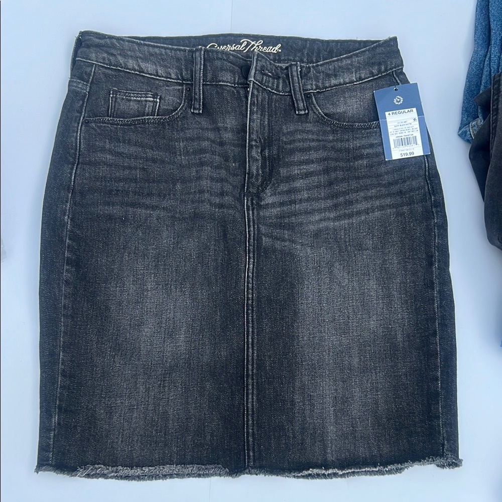 Black Denim Skirt